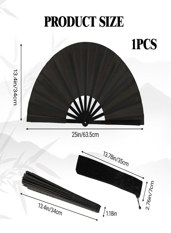 panthra Boots on The Ground Hand Fan Popping Fan, Fans for Line Dancing Snap, Foldable Craft Decorative Handheld Fans, Party, Dance Enthusiasts Gift(Black) - Image 2